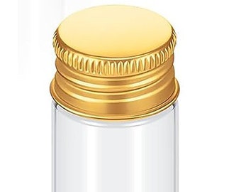 Frasco de vidro dourado