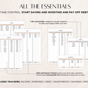 Plantilla de presupuesto de Hojas de Cálculo de Google: Panel de finanzas para principiantes (Descarga digital) imagen 5