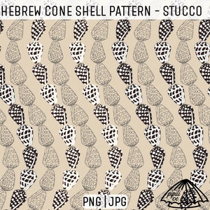 Hebrew Cone Shell Pattern - Stucco - Hawaii Shell Pattern - Fabric Pattern PNG - Hawaii Sublimation - Ocean Themed Repeat - Shell Pattern