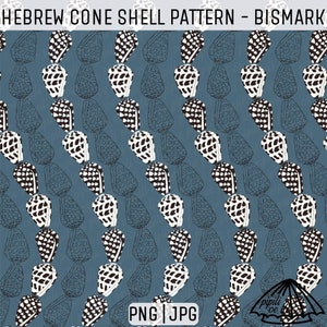 Hebrew Cone Shell Pattern - Bismark - Hawaii Shell Pattern - Fabric Pattern PNG - Hawaii Sublimation - Ocean Themed Repeat - Shell Pattern
