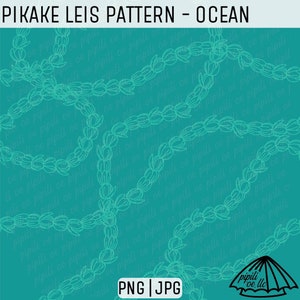 Pikake Leis Pattern - Ocean - Pikake Lei PNG - Lei Strand Seamless - Seamless Repeating - Hawaii Seamless Repeat - Hawaii Seamless Pattern