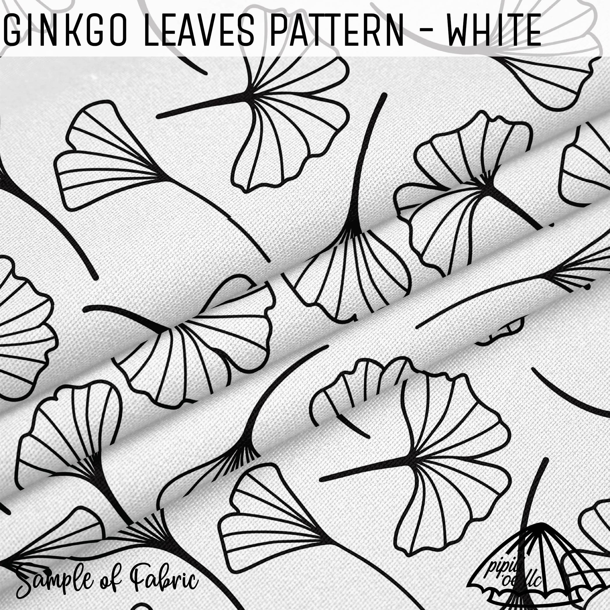 Ginkgo Leaves Pattern - White - Ginkgo Leaf - Seamless Pattern PNG ...