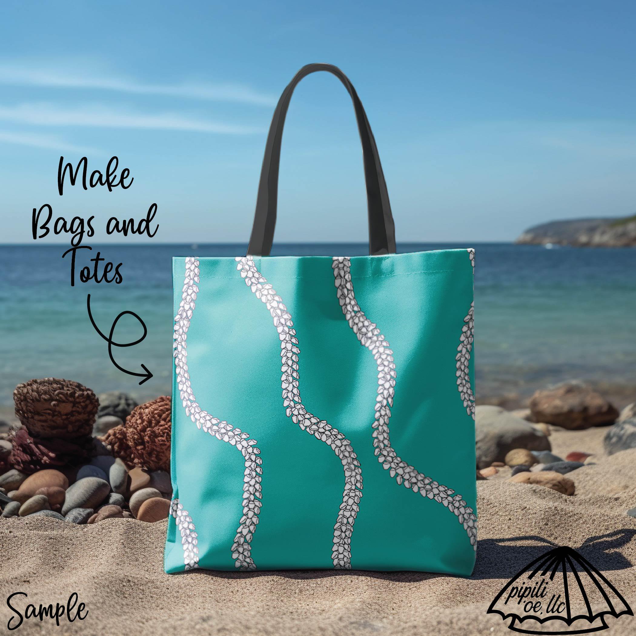 Niihau Shell Lei Pattern With Teal Background - Hawaiian Shell Lei