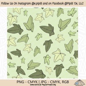 Kukui Leaves Repeating Pattern - Light Green Background - Kukui Nut Leaves Pattern - Kukui Nut Leaf Seamless - Hawaii Repeating Pattern