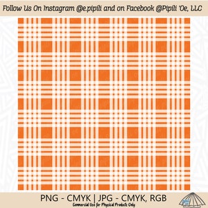 Palaka Pattern - Orange - Palaka Repeating Pattern - Palaka Seamless PNG - Palaka Design for Sublimation - Palaka Repeating JPG - RGB Design