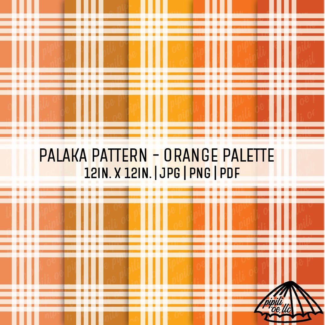 Palaka Pattern - Orange Color Palette - Repeated Pattern - Pattern ...