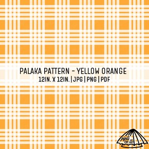 Palaka Pattern - Yellow Orange - Palaka Repeating Pattern - Palaka Seamless PNG - Palaka Design for Sublimation - Palaka Background Seamless