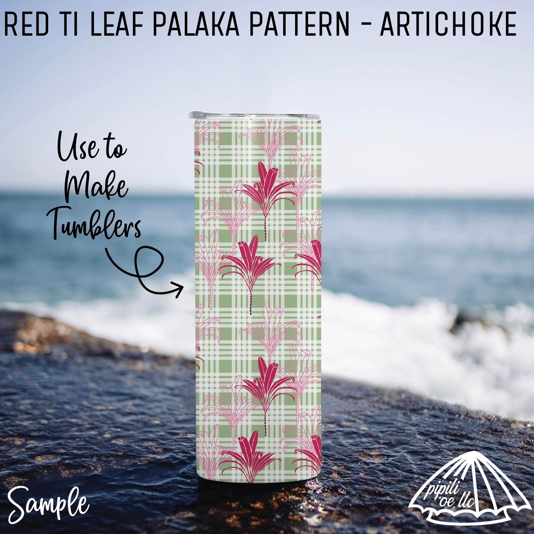 Red Ti Leaf Palaka Pattern PNG - Seamless Repeating PNG - Tropical ...