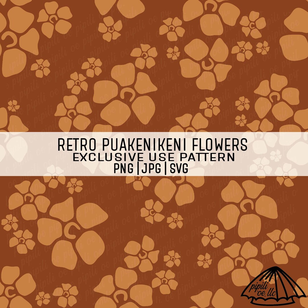 Retro Puakenikeni Flower Pattern for Exclusive Use - Unlimited Personal ...