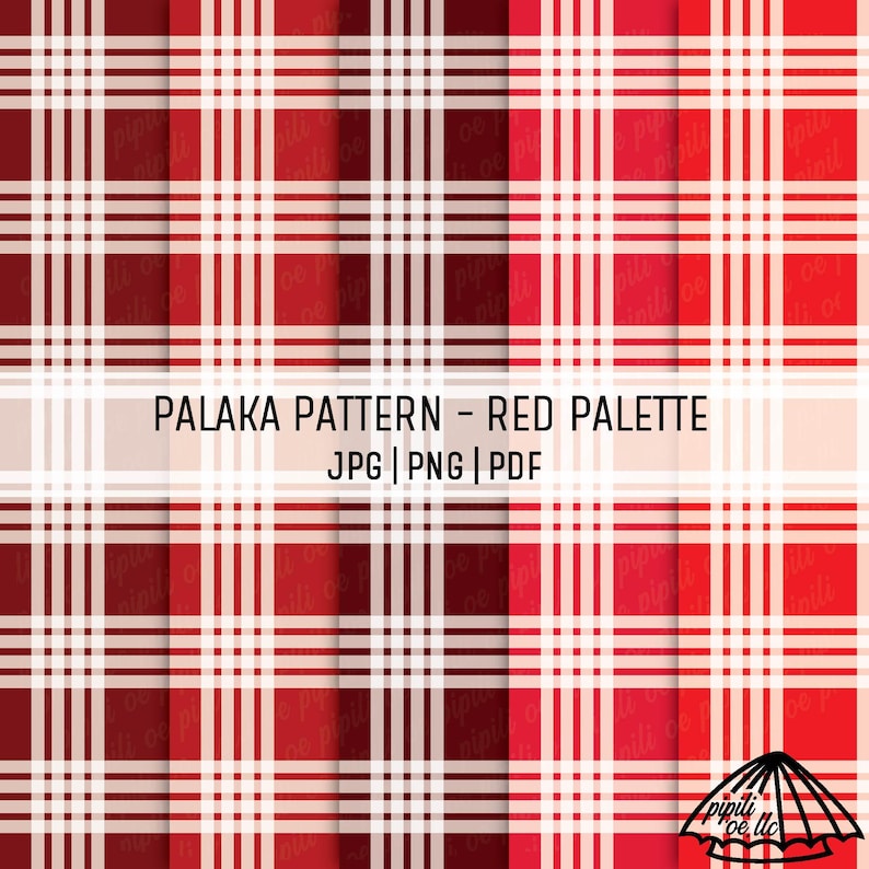 Palaka Pattern - Red Color Palette - Repeated Pattern - Pattern Bundle ...