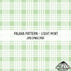 Palaka Pattern - Light Mint - Palaka Repeating Pattern - Palaka Seamless PNG - Palaka Design for Sublimation - Background Seamless PNG