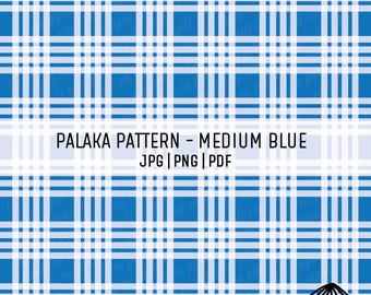 Palaka-patroon - medium blauw - Palaka herhalend patroon - Palaka naadloze PNG - Palaka-ontwerp voor sublimatie PDF - naadloze achtergrond png