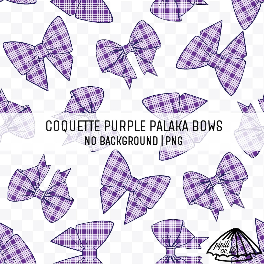 Palaka Ribbon Coquette Purple Palaka Bow Seamless Pattern - Coquette Bow Seamless ...