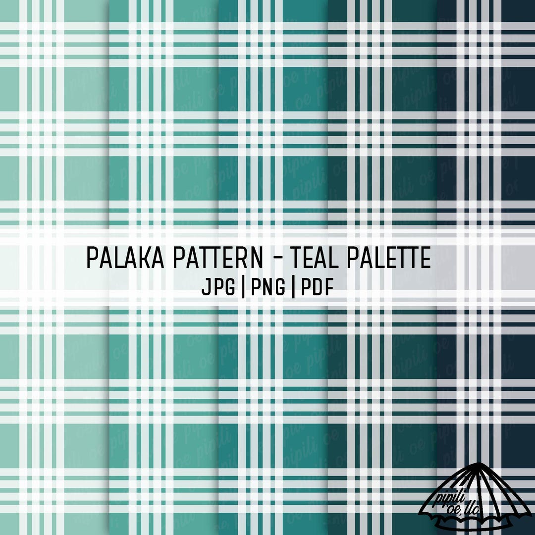 Palaka Pattern - Teal Color Palette - Repeated Pattern - Pattern Bundle ...