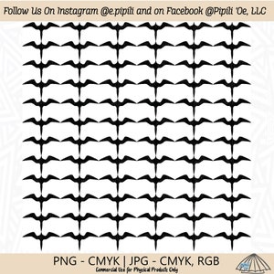 Iwa Bird White and Black Pattern - White - Iwa Birds Seamless Pattern Black Background - Iwa Birds Pattern - Digital Download - Iwa Bird PNG