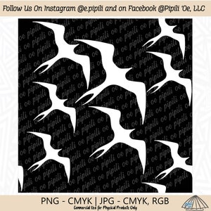 Iwa-vogels tijdens de vlucht herhalend patroon - Iwa-vogels naadloos patroon zwarte achtergrond - Iwa-vogels patroon - digitale download - Iwa-vogel, png PNGEgg