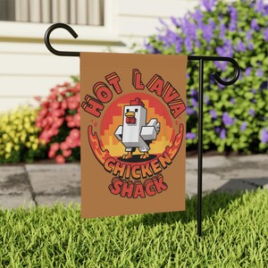 Mine Gaming Banner Hot Lava Garden House flag Indoor Outdoor Wall Art Gift Decor Gaming Decor Video Gamer Gift Dorm Kids Bed Game Room Decor