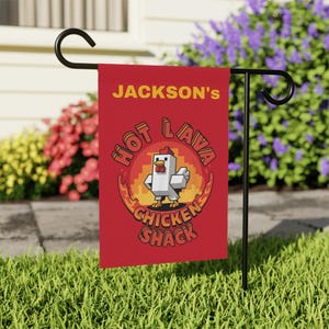 Custom Mine Hot Lava Gaming Banner Garden House flag Indoor Outdoor Wall Art Gift Decor Gaming Decor Video Gamer Gift Bed Game Room Decor