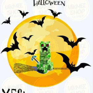 Mine png svg Halloween Png Svg Creeper png Instant Download Video Game T-Shirt Design Gamer Shirt Png Gaming Png Mug Png Sublimation