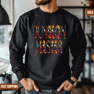 Dungeons DM Dragon dnd Gaming Sweatshirt Gift for Dad Son Grandson RPG Gaming Tabletop Game Master Apparel Gamer Jumper Fantasy Clothing Gif