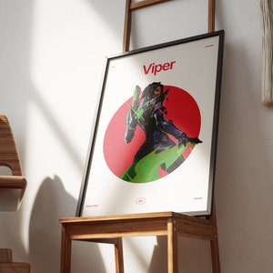 Viper Art Poster Valorant Digital Poster | Valorant League of Legends Riot Games | Mid Century Minimalist