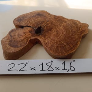 22&quot; Olive Wood Slab, Live Edge Raw edged wood art, Unfinished live edge slab for craft, Epoxy resin raw wood, Olive wood slice for wood arts