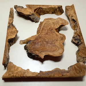 Live Edge Olive Wood Slab: Unfinished Wood Art, Epoxy Resin Crafts