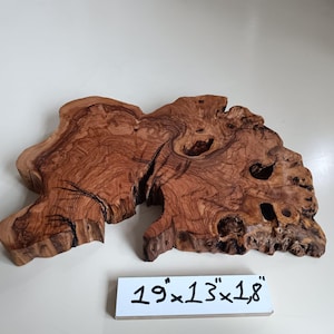 19&quot;Raw Olive Wood Slab for epoxy, Live Edge Raw edged wood art, Unfinished live edge slab for craft, Olive wood slice for wood arts