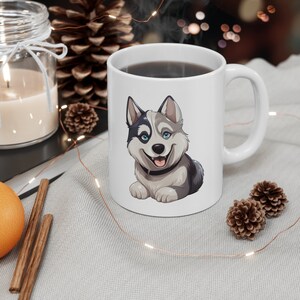 Husky Mug, Husky Dog Mug, Cute Husky Mug, Gift for Dog Lover, Anime Husky Mug, Cute Dog Mug, Gift For Husky Lover