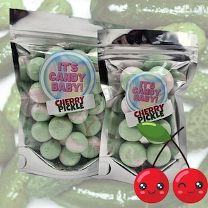 Cherry Pickle Freeze Dried Taffy – Sweet, Sour & Totally Unexpected! | Crunchy Taffy Treat | Unique Candy Gift | Freeze Dried Candy
