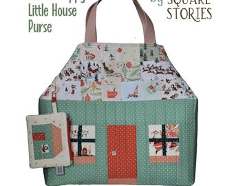 The Cosy Cottage Tote Bag and Happy Little House Purse Sewing Pattern bundle (Digital Download)