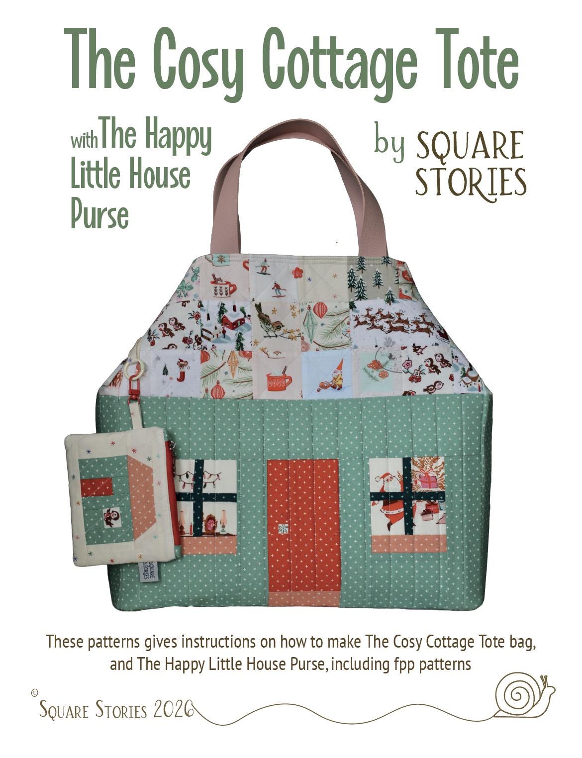 The Cosy Cottage Tote Bag and Happy Little House Purse Sewing Pattern ...