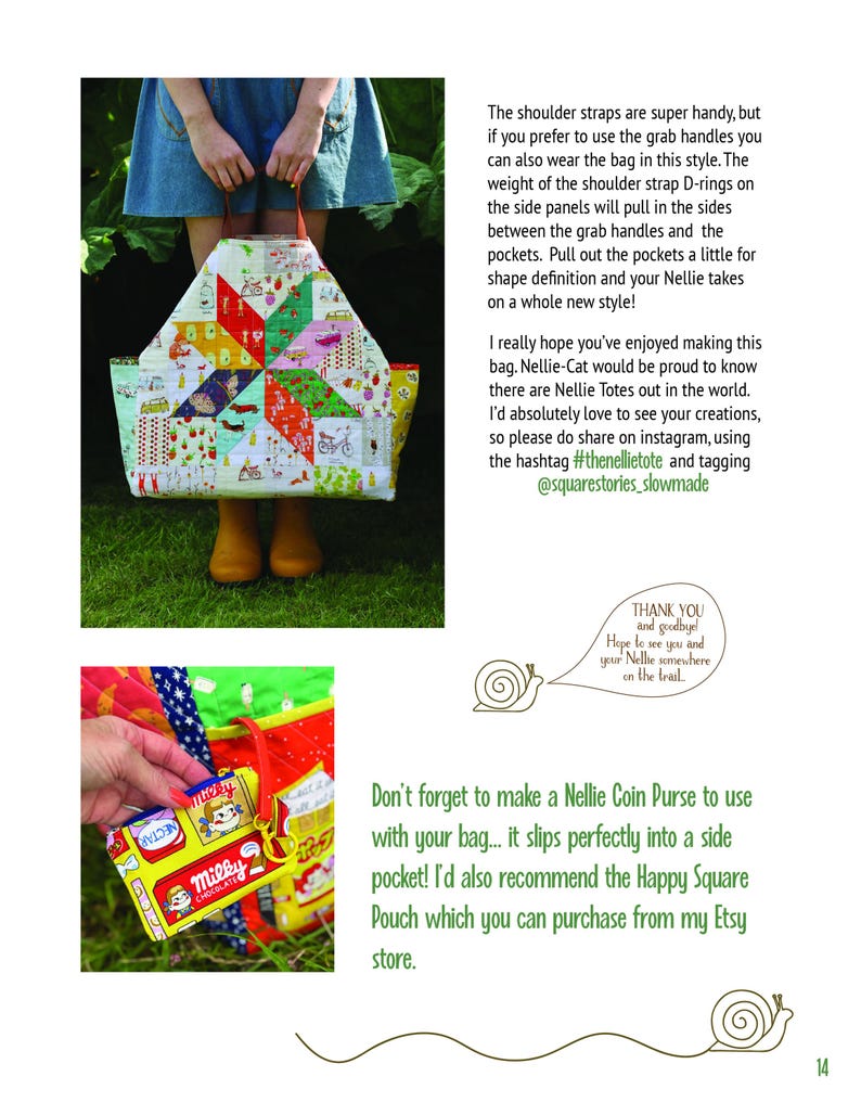 Op de afbeelding: Een kleurrijke patchwork tote bag met een stervormig ontwerp, met verschillende stofpatronen en kleuren. De tas heeft bruine handvatten en zijzakken. De tas wordt vastgehouden door een persoon die een spijkerbroekrok en gele laarzen draagt.