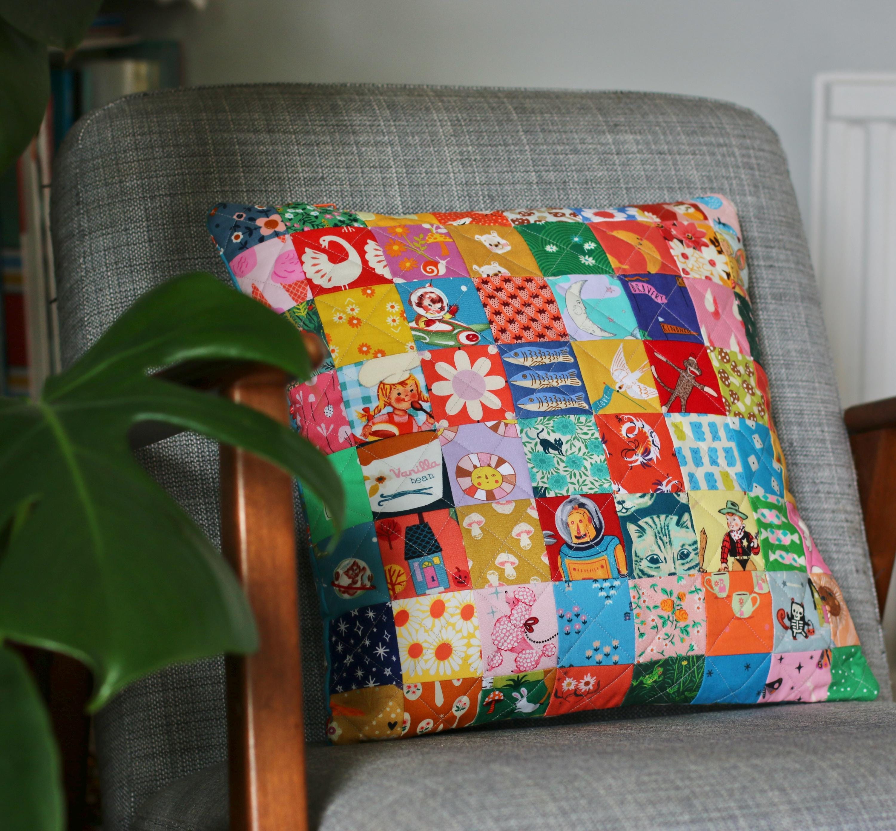 Prague Appliqué Patchwork 17in X 17in Cushion Cover With - Foto 7