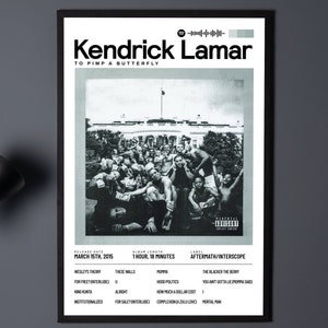 Kendrick Lamar Poster, To Pimp a Butterfly Album, Kendrick Lamar Gifts, Kendrick Lamar Poster Wall Art, Bedroom Posters