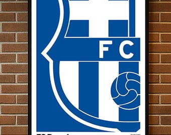 FC Barcelona Poster, Soccer Gifts, Sports Poster, Soccer Poster, Soccer Wall Art, FC Barcelona, Barcelona Art, Barcelona Poster