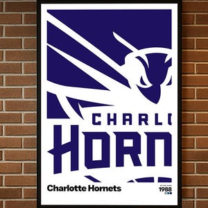 Charlotte Hornets, Presentes de Basquete, Pôster de Esportes, Pôster de Basquete, Arte de Parede de Basquete, Arte do Charlotte Hornets, Presente do Charlotte Hornets