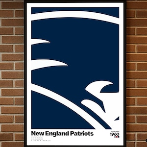 New England Patriots Poster, Football Gifts, Sports Poster, Football Poster, Football Art, New England Patriots, New England Patriots Art