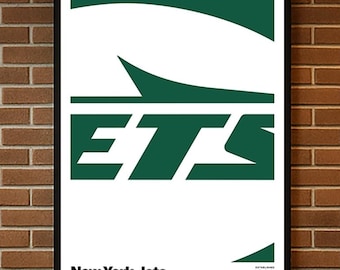 Póster de los New York Jets, regalos de fútbol americano, póster deportivo, póster de fútbol americano, arte de fútbol americano, New York Jets, arte de los New York Jets, Jets, NFL