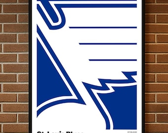 St. Louis Blues Poster, Hockey Gifts, Sports Poster, Hockey Poster, Hockey Wall Art, St. Louis Blues, St. Louis Blues Art