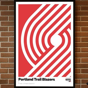 Portland Spur Blazers, Basketball Geschenke, Sport Poster, Basketball Poster, Basketball Wandkunst, Portland Spuren Blazers Art