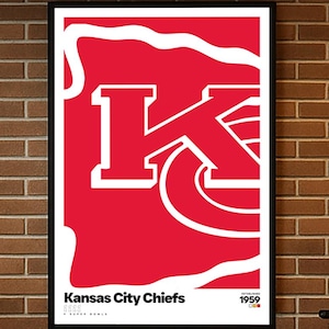 Kansas City Chiefs Poster, Football Gifts, Sports Poster, Football Poster, Football Wall Art, Kansas City Chiefs, Kansas City Chiefs Art