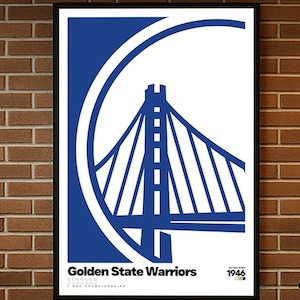 Golden State Warriors, regalos de baloncesto, póster deportivo, póster de baloncesto, arte mural de baloncesto, arte de los Warriors, póster de los Golden State Warriors
