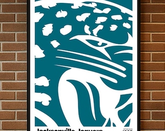Jacksonville Jaguars Poster, Football Gifts, Sports Poster, Football Poster, Football Art, Jacksonville Jaguars, Jacksonville Jaguars Art