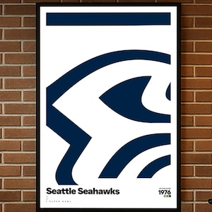 Settall Seahawks Poster, Fußball Geschenke, Sport Poster, Fußball Poster, Fußballkunst,Seattle Seahawks,Seahawks Kunst, NFL, Seahawks