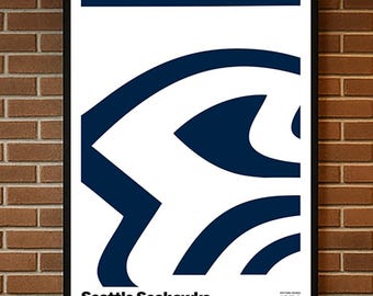 Seattle Seahawks Poster, Football Gifts, Sports Poster, Football Poster, Football Art, Seattle Seahawks, Seattle Seahawks Art, NFL, Seahawks