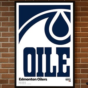 Edmonton Oilers Poster, Hockey Gifts, Sports Poster, Hockey Poster, Hockey Wall Art, Oilers, Oilers Art