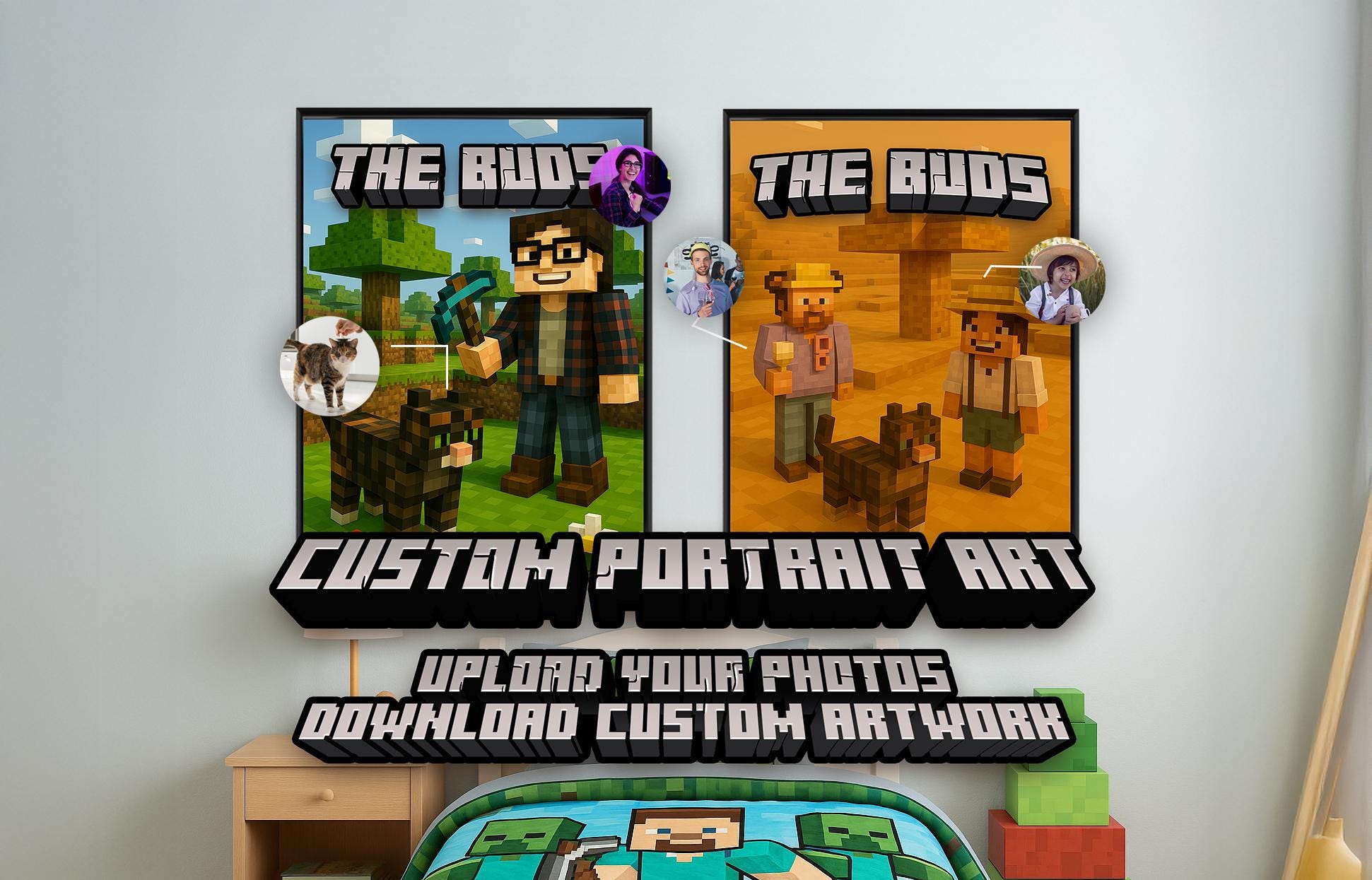 Custom Pixelated Portrait (Digital File)