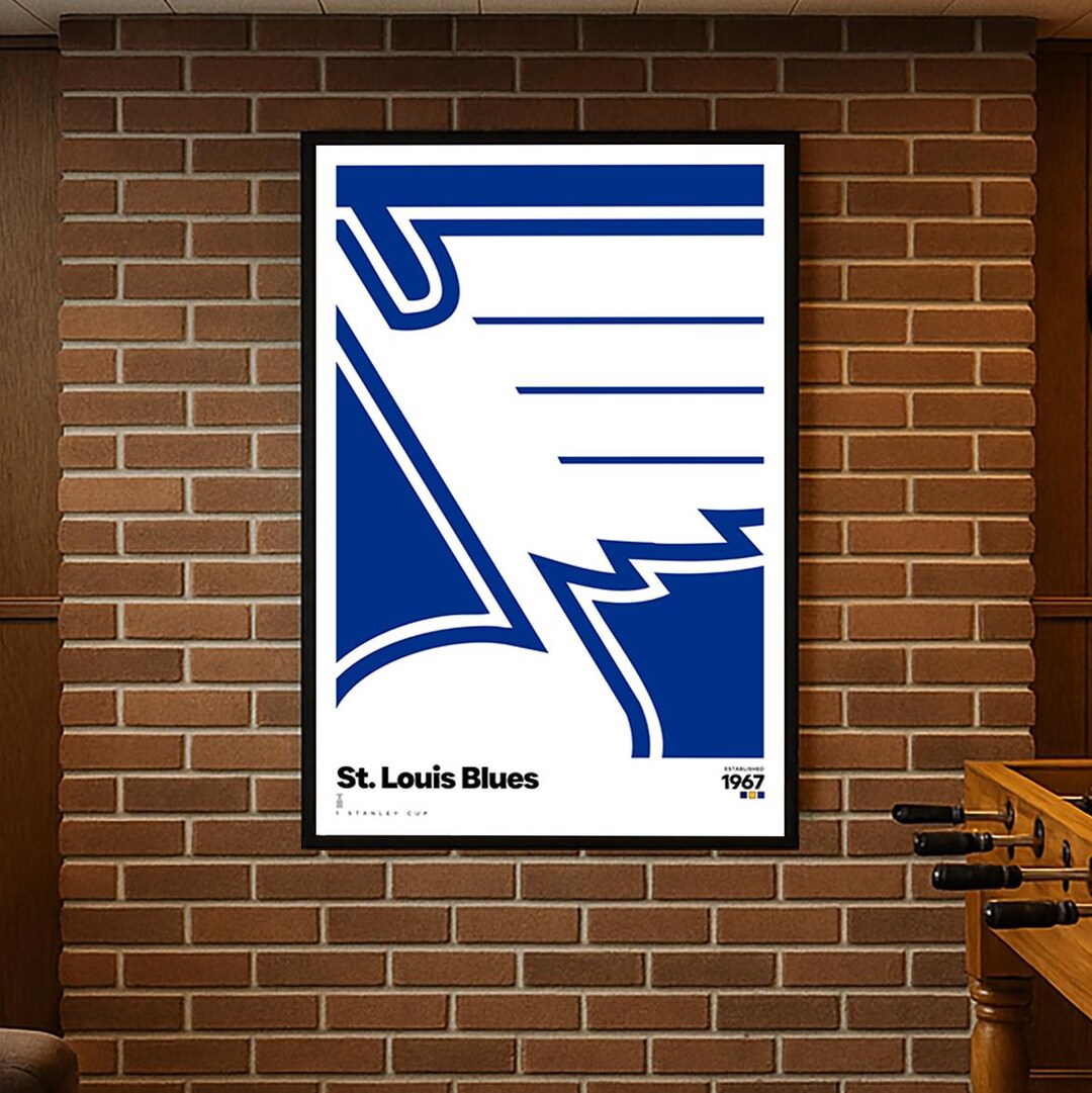 St. Louis Blues Poster, Hockey Gifts, Sports Poster, Hockey Poster ...