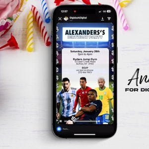 Soccer Birthday Video Invite! Perfect for Instagram, Tiktok, Social Media and more! SUPER FAST DELIVERY!